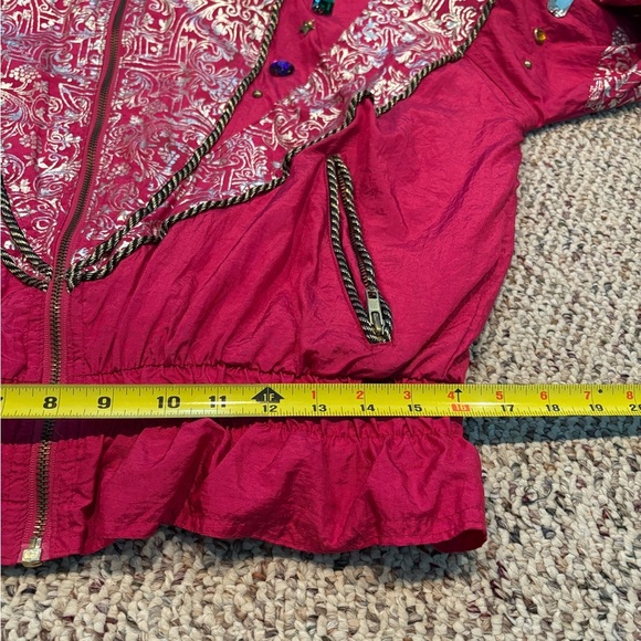 Vintage Clipper Bay Embellished & Braided Hot Pink Windbreaker & Pants Set. PL - Picture 13 of 16